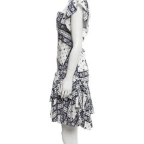 Cinq a Sept Minella Bandana Paisley Print Dress 2 - Picture 3 of 8